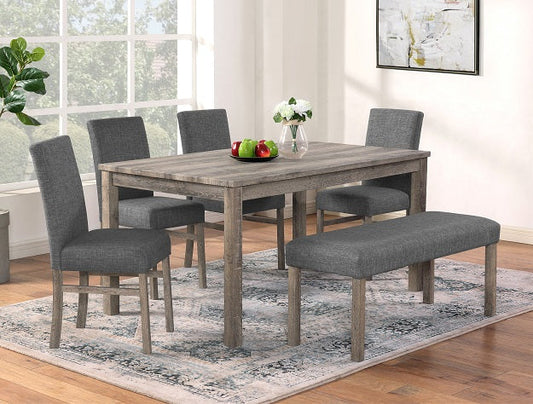 Upscale Farmhouse Brown & Gray Casual Dining Set