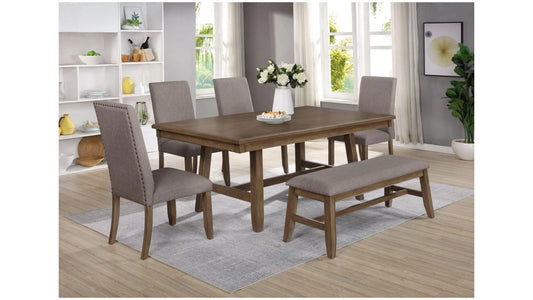 Manning Gray Upholstered Chair Dining Set