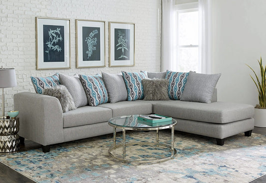 Contemporary Dizzy Gray Sectional