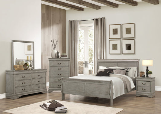 Gray Twin Sleigh Bedroom Set